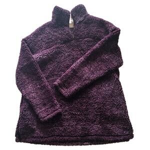 Altar'd State Sherpa Pullover Teddy Bear Purple Sweater Size M